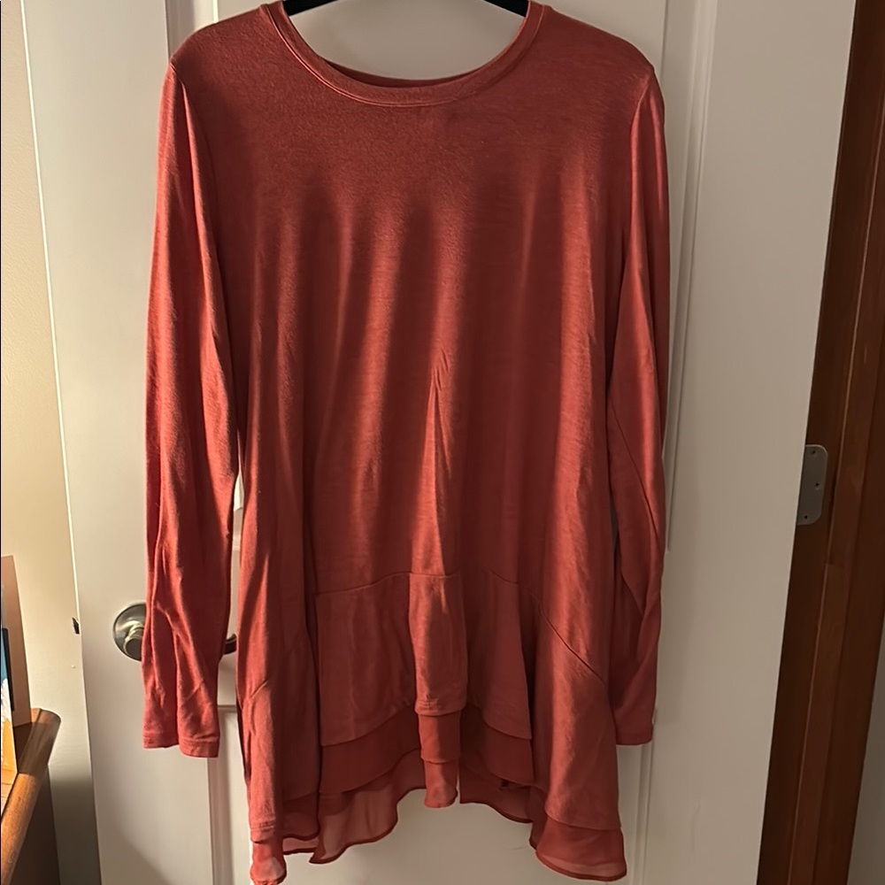Flowy Red Tunic Top